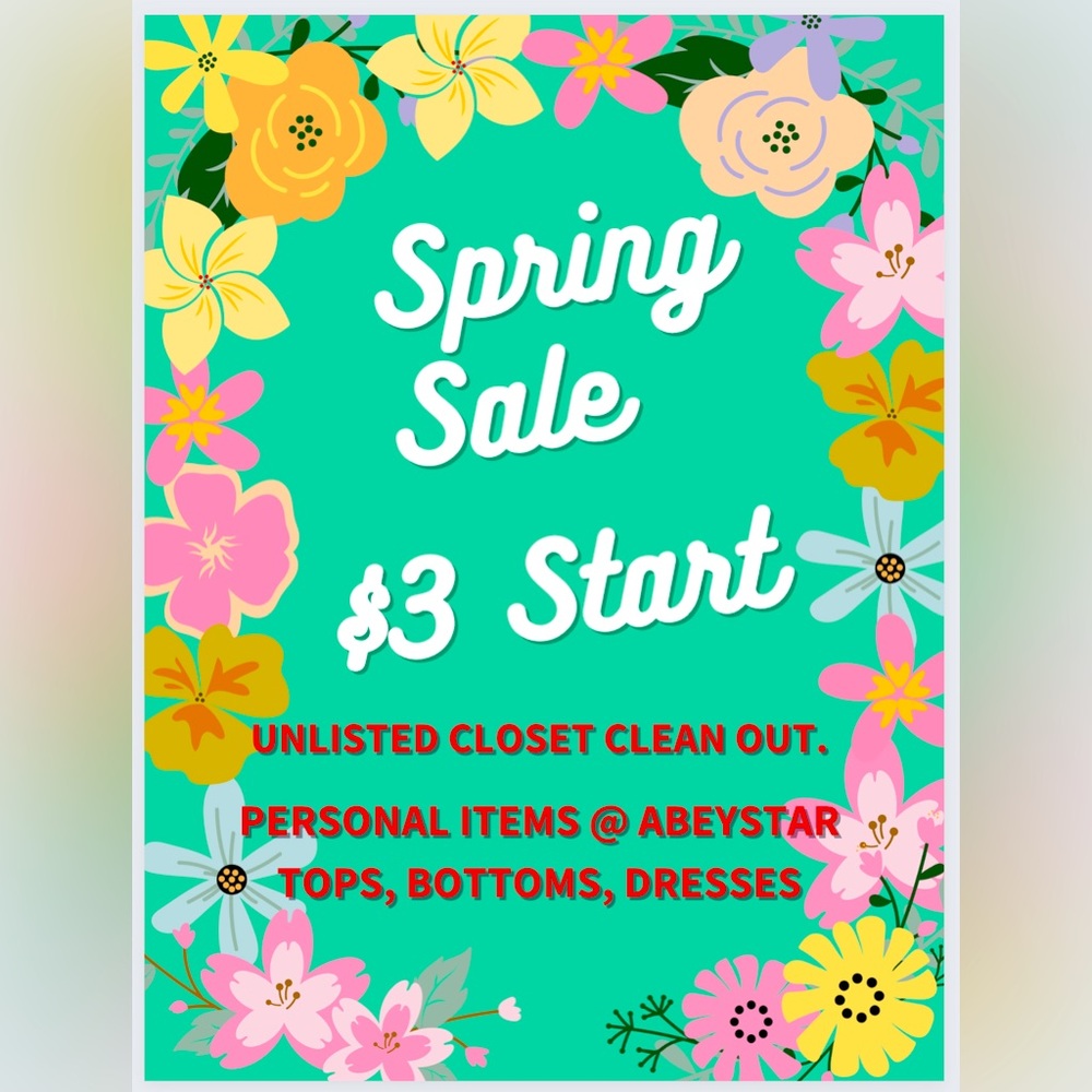 SPRING SALE. $3 START on 04/12/2024 @5PM PST